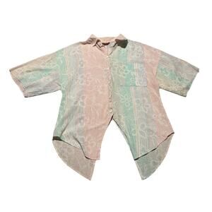 Vintage Hot Stuff Button Up Shirt Women's Short Sleeve USA Sz S